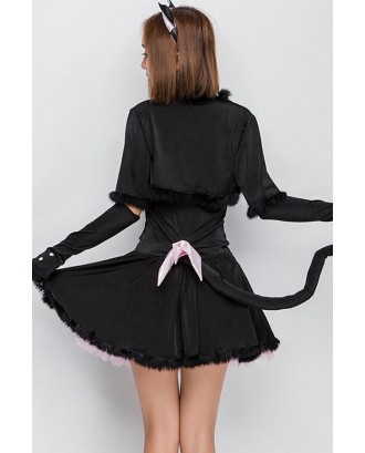 Black Cute Cat Dress Halloween Cosplay Costume
