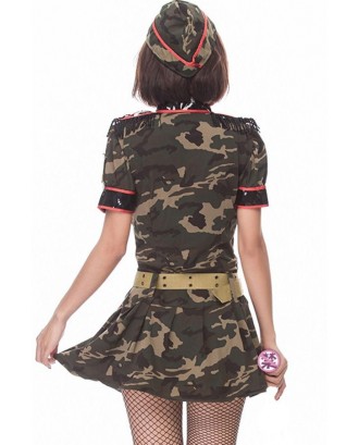 Army-green Camouflage Sexy Girl Costume