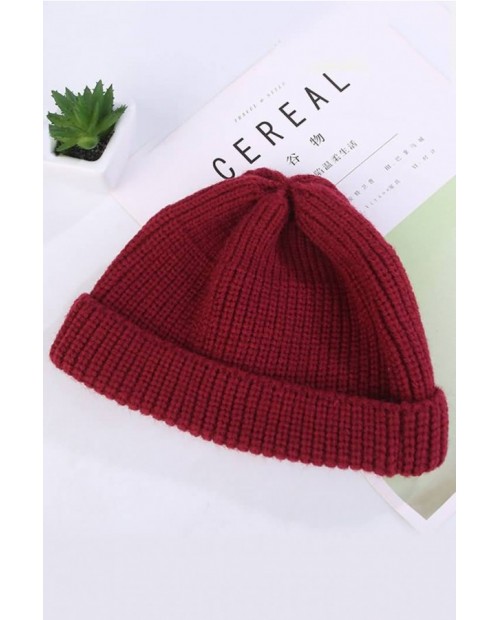 Cable Knit Fold Over Beanie Hat